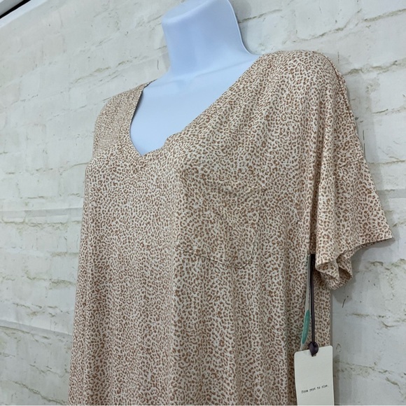 Awhile Tan Animal Print Night Sleep Gown Stitch Fix - Picture 2 of 12